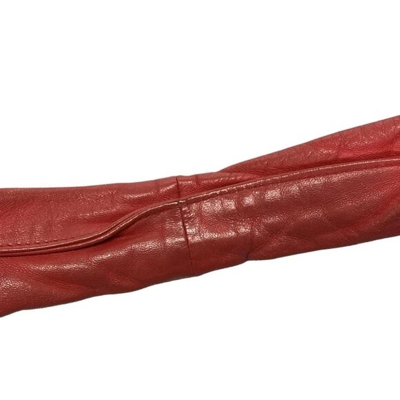 Auth BOTTEGA VENETA Large Veneta bag - Red Leather Handbag - Picture 11 of 14